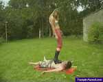 Lena, domination and trampling in the garden 5