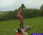 Lena, domination and trampling in the garden 8