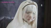 Xiaomeng White Latex Nun in CO2 Hell 10