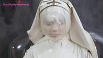 Xiaomeng White Latex Nun in CO2 Hell 11